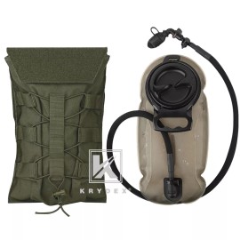 KRYDEX Tactical Hydration Carrier MOLLE Pack 1.5L Water Bladder for Vest Green - 1.5L Water Bladder