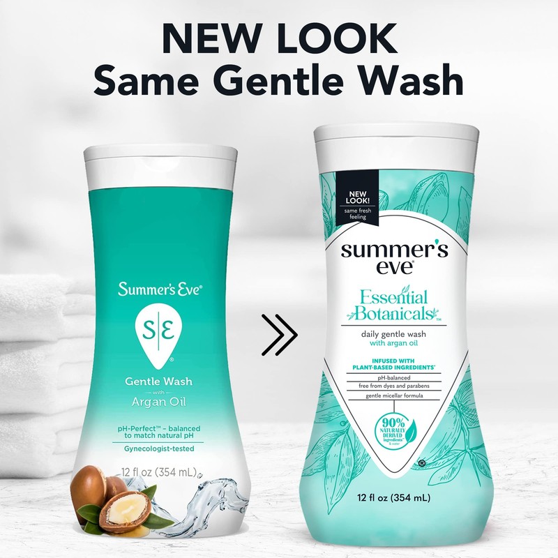 Summer's Eve Essential Botanicals Gentle Wash with Argan Oil, Removes