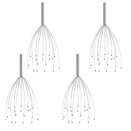 Kopfmassagegerät, stimuliert das Haarwachstum, natürliche Durchblutung und beruhigende Entspannung, tragbares Massagewerkzeug für tiefe Entspannung, 4 Stück