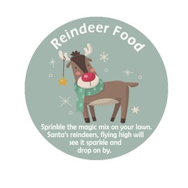 Treasured Forever Christmas Stickers - Santa's Magic Key, Magic Reindeer Food, Snowman Poop - Christmas Eve Box - Christmas Labels/Stickers (Reindeer food)