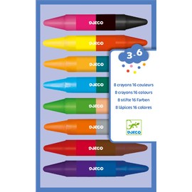 Djeco DJ08874 8 Twins Crayons for Little Ones