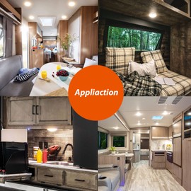 Dream lighting RV Recessed LED Lights 12v 3.5 inch led recessed Ceiling Cabin Dome Lighting with Spring Clips 3500K, 250lm, Pack of 4