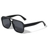 Dweebzilla Oversized Square Sport Aviator Sunglasses Classic Turbo (Glossy Black