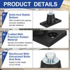 PATIKIL Rubber Vibration Isolator Mounting Bracket 20kg / 44lb Load