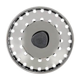 EZ-FLO Replacement Basket, Rubber Pronged Bottom, Stainless Steel, Fits 3-1/2 in Drains and Sterling Sinks, EZ-30057