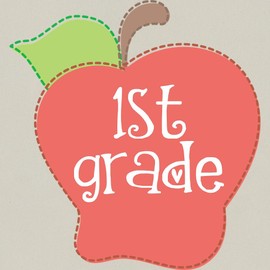 CafePress Stitch Apple 1St Grade Canvas Tote Top Zipper Closure