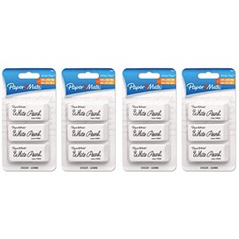 Paper Mate White Pearl Erasers, 3 Count (Pack of 4)