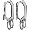 TISUR Titanium Key Ring Clip, Carabiner Keychain Spring Snap Hook
