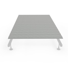 Greaton, 0.75-Inch Heavy Duty Horizontal Wooden Bunkie Board/Bed Slats with Cover, Enhance Mattress Support, Queen, Grey