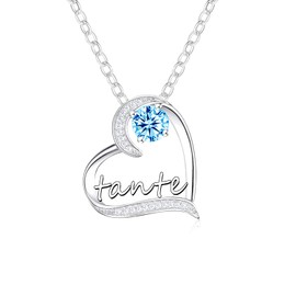 GUOYU Aunt Gift Aunt Necklace Mother's Day Gift Birthday Gift Thanksgiving Grandmother's Day Gift for Aunt Aunt Creative Gift Aunt Jewellery, Stainless Steel