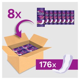 Always Expert Long Panty Liners 8 x 22 Units, Extra Protection Daily - Keeps Odours - Also for First Signs of Urinary Incontinence