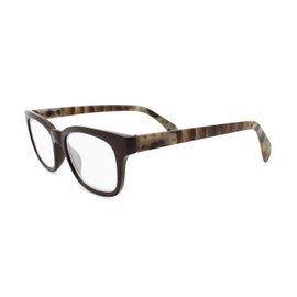 2SeeLife Bold Retro Reading Glasses: Elegant Square Frame, Fully Magnified Lenses | Brown, 2.75