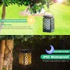 Solar Lantern, Metal, Flame, Solar Light, Waterproof, Outdoor, Hanging LED