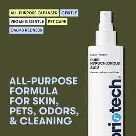 BRIOTECH Pure Hypochlorous Acid Spray and Cleanser, Original Premium HOCl Topical Solution, Multi-Purpose Cleaner, Family Approved & Pet Friendly, 2 fl oz Travel Size (2 Pack)