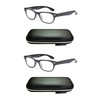 EYE ZOOM 2 Pack Unisex Blue Light Horn Rimmed Reading