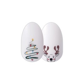 Color Street 'My Deer Friend' Clear Overlay Design (FDL102) - Nail Polish Strips Merry Moments 2023