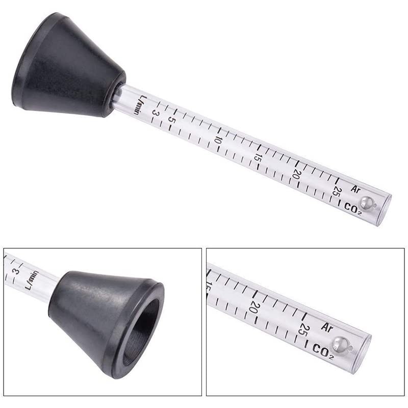 Gas Flow Meter, 0-25L/min Professional Argon CO2 Gas Measuring Tester
