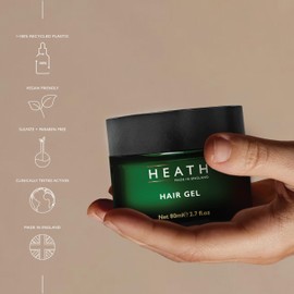 HEATH Hair Gel, 2.7 fl oz (80 ml), Citrus Scent, Hair Styling Agent, Gel, Holds, Hair Styling, Plant Based Ingredients, Men's, Women's, Unisex, Cosmetics, Present, Gift