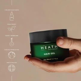 HEATH Hair Gel, 2.7 fl oz (80 ml), Citrus Scent, Hair Styling Agent, Gel, Holds, Hair Styling, Plant Based Ingredients, Men's, Women's, Unisex, Cosmetics, Present, Gift