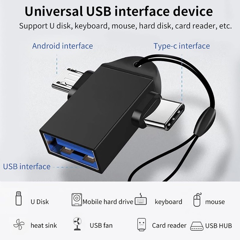 2 in 1 OTG Adapter USB C and Micro USB