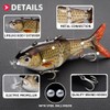 Robotic Swimming Fishing Electric Lures 5.12" USB Rechargeable LED Light