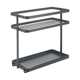 METALTEX Lava Line Spice Rack, Metal Spice Holder, Standing, 2 Levels, Black