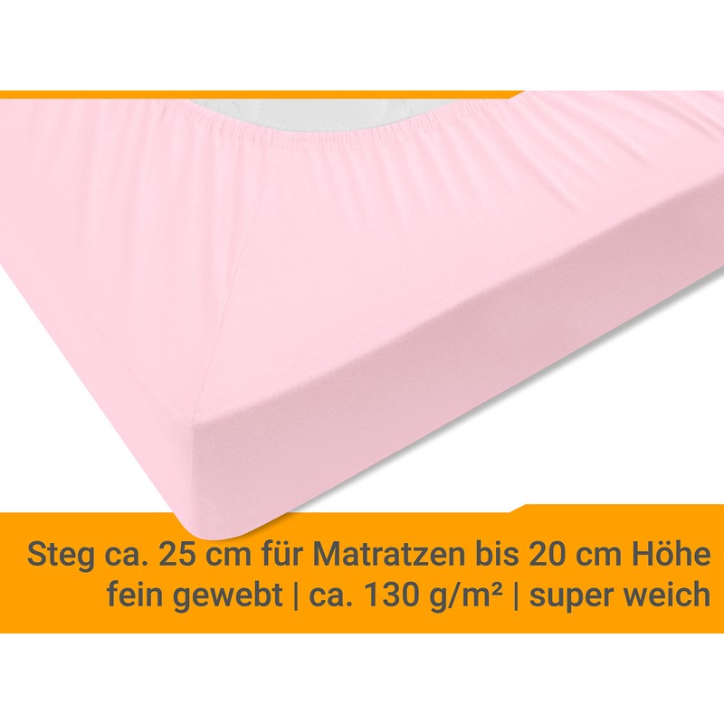 npluseins Jersey Fitted Sheet 100% Cotton - Available in 22