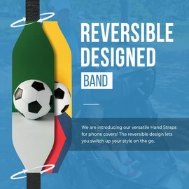 Switchbands Universal Phone Grip Strap |Reversible & Comfortable Hand Straps for Phone | Phone Grip Holder for Secure handling & Compatible for Almost All Phone Cases - Soccer Ball