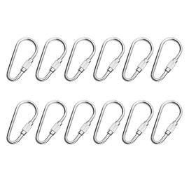 FUNNTY 12 PCS Stainless Steel Parrot Toy Hook, Heavy Duty Metal Hooks Metal Connector Suitable for Most Bird Small Animal Hanging Toys