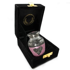 Commemorative Cremation Urns for Human Ashes Adult Female Cremation Urn for Ashes for Women - Personalized Decorative Urns - Beautifully Handcrafted Urn for Women (Small Pink Angel)