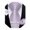 DiBanGu Silk Ties for Men Formal Plaid Check Necktie and