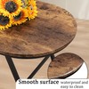FEUFOAM Folding Coffee Table for Living Room Industrial Brown Small