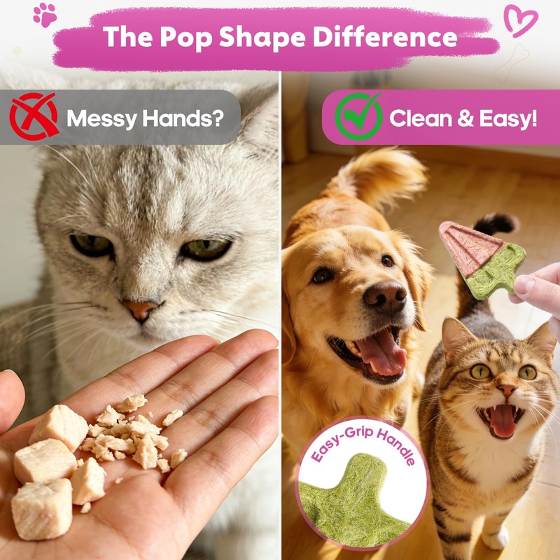 Whiskopia Freeze-Dried Dog & Cat Treats with Watermelon Shapes, Interactive