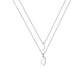 Elli Elli Women's Necklace Bird Mother Child Love in 925 Sterling Silver, Facet cut, None