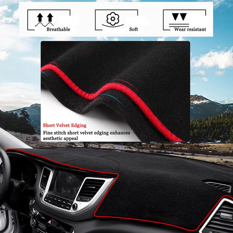 Blazeray Car Dashboard Cover Mat for Hyundai Tucson 2016 2017