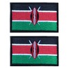 2 PCS AliPlus Kenya Flag Patches Embroidered Tactical Military Morale