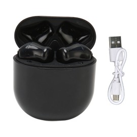 Bluetooth Earbuds Clear Lightweight Binaural Wireless Earphone with Charging Case for Sports Daily Black