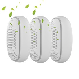 Plug-in Air Purifier,Personal Air Ionizer HEPA Filter, Mini Portable Air Purifier for Home & More Suitable for Bedrooms, Toilets, Living Room,bathrooms,closets,hotel,pet room (3, WHITE)