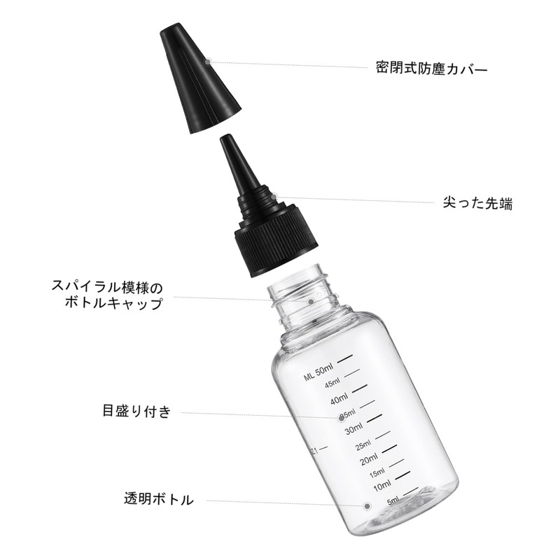 COHEALI 10Pcs Pointed Mouth Cosmetics Bottle Squeeze Empty Bottles Applicator