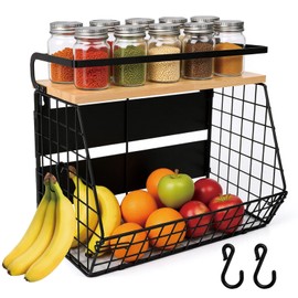 Newoed Strong Magnetic Shelf for Fridge with Lid Top, Large Capacity Magnetic Spice Rack for Refrigerator, Kitchen Counter, Cabinet