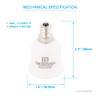 E ENERSYSTEC Candelabra E12 to E26 Light Bulb Base Adapter