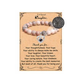 JoycuFF Birthday Gift Ideas for Daughter, Daughter Gifts From Mom Dad, 100 Languages I Love You Bracelet for Women Anniversary Christmas Ideas Present for Her