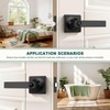 GOBEKOR 6 Pack Matte Black Door Handle Privacy Door Levers