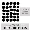 180pcs Hand-Drawn Irregular Dot Wall Decals – 1-1.5 Inch |