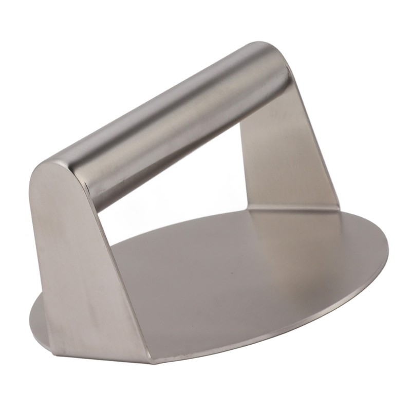 Stainless Steel Burger Press Professional Manual Adjustable Prevents Stick Grill
