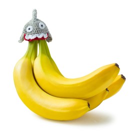 NANA HATS Banana Keeper for Freshness, Banana Cap & Covers, Organic Bananas Storage Solution, Keep Bananas Fresh Longer, Silicone Protector Case for Lunch Box or Kitchen Use, Shark