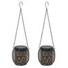 2pcs Outdoor Hanging Solar Lanterns IP65 Waterproof Solar Wrought Iron