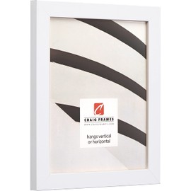 Craig Frames Essentials, Modern 1 Inch Wide 22 x 28 Inch White Picture Frame Matted to Display an 18 x 24 Inch Photo