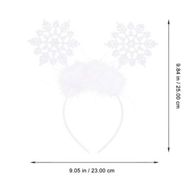 FRCOLOR Snowflake Headband for Women, Christmas Head Boppers Christmas Hair Hoop Snowflake Hairband Hair Accessories,2pcs