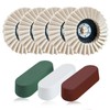 SPEEDWOX 8Pcs Felt Flap Disc Abrasives Buffing Polishing Wheel and